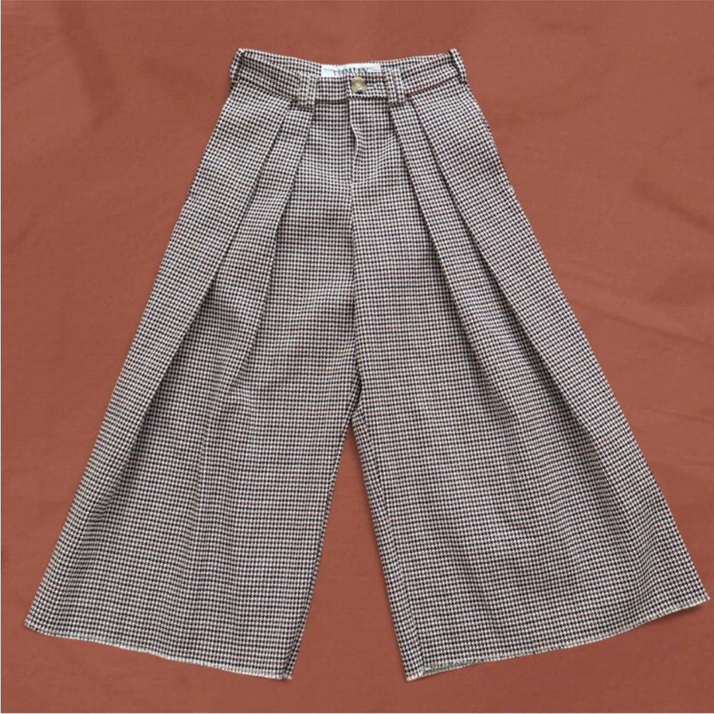 SS DALEY HOUNDSTOOTH WIDE LEG TROUSERS